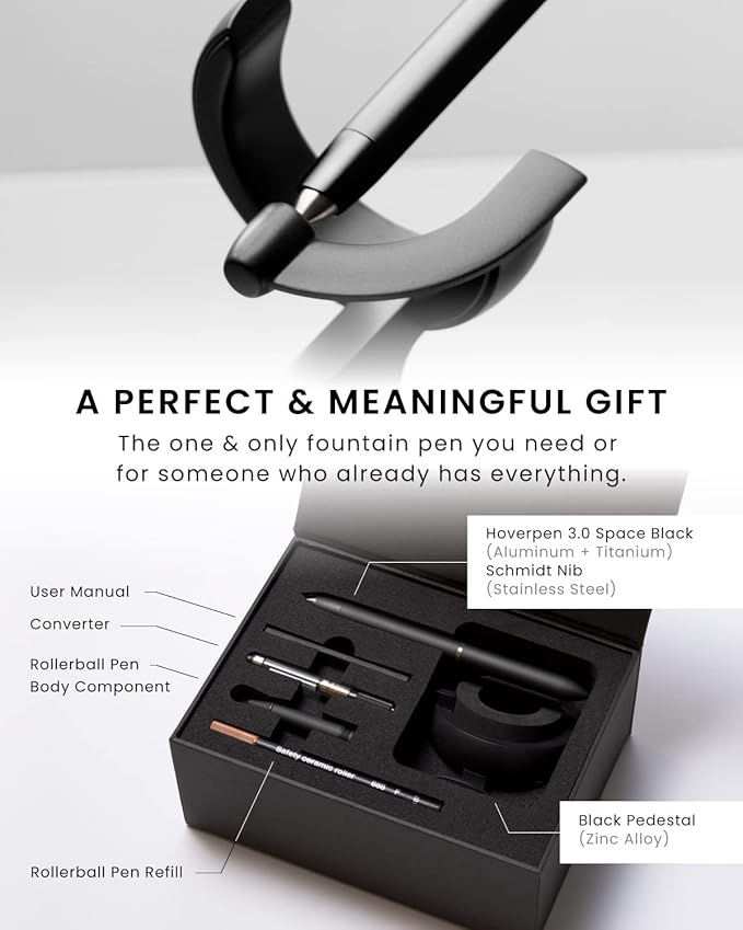 novium Hoverpen Future - Luxury Fountain Pen & Rollerball Pen All-In Gift Box